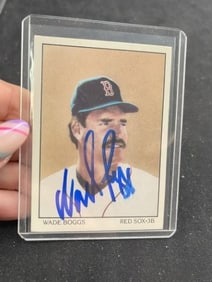 Wade Boggs Hand Signed Authentic Autograph Baseball Card
