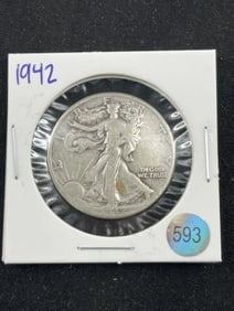 1942 Walking Liberty Half Dollar Silver Coin