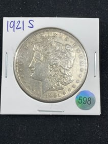 1921 S Morgan Silver Dollar Coin