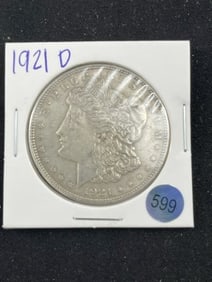 1921 D Morgan Silver Dollar Coin