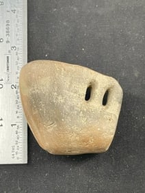 Pottery Elbow Pipe Indian Artifact Arrowhead