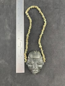 Stone Face Effigy Necklace Indian Artifact Arrowhead