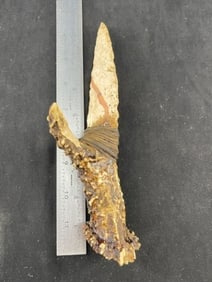 Hafted Knife with Antler Handle Indian Artifact Arrowhead