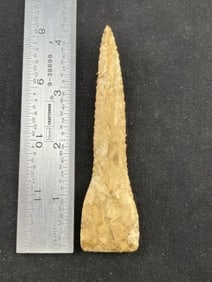 4 & 1/4" Paddle Drill Indian Artifact Arrowhead