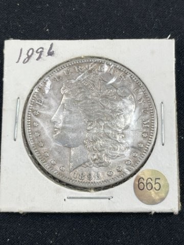 1896 Morgan Silver Dollar Coin (1 of 2)