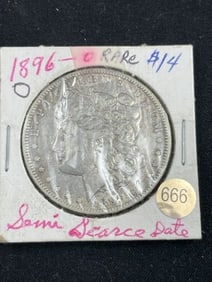1896 O Morgan Silver Dollar Coin