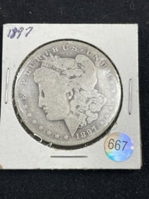 1897 Morgan Silver Dollar Coin