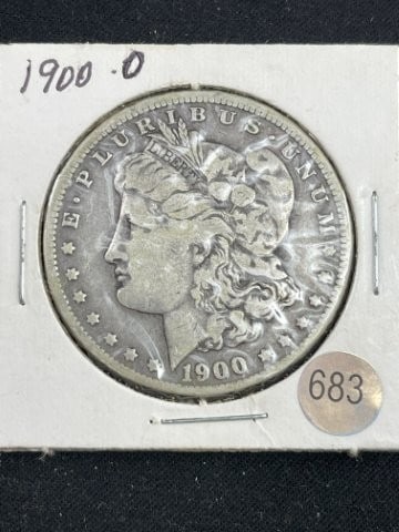 1900 O Morgan Silver Dollar Coin: KEY WORDS: INDIAN ARTIFACT ARTIFACTS ARROWHEAD ARROWHEADS NATIVE AMERICAN MISSISSIPPIAN QUAPAW CADDO POTTERY COINS MORGAN DOLLAR PEACE DOLLAR SILVER COINS Arkansas. Now taking in consignments for pre-