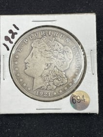 1921 Morgan Silver Dollar Coin