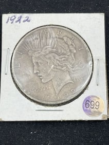 1922 Peace Silver Dollar Coin