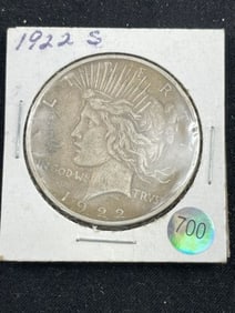 1922 S Peace Silver Dollar Coin