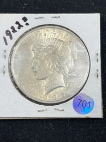 1922 Peace Silver Dollar Coin