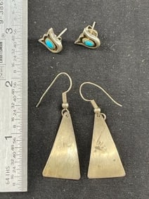 925 2 Pair Earrings