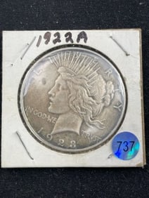 1922 D Peace Silver Dollar Coin