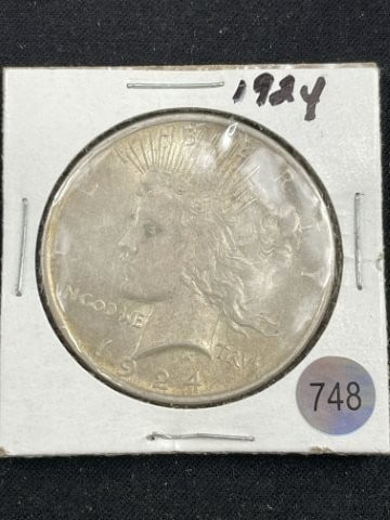 1924 Peace Silver Dollar Coin (1 of 2)