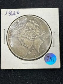 1926 Peace Silver Dollar Coin