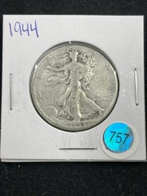1944 Walking Liberty Half Dollar Silver Coin