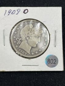 1909 O Barber Half Dollar Coin
