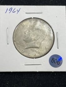 1964 Kennedy Half Dollar Silver Coin