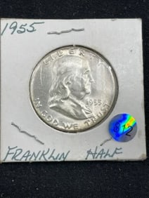 1955 Franklin Half Dollar Coin