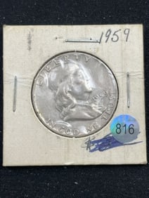 1959 Franklin Half Dollar Coin