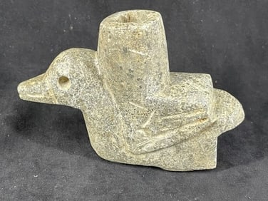 Bird Effigy Stone Pipe Indian Artifact Arrowhead