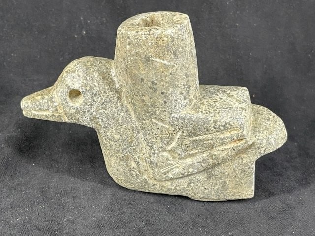 Bird Effigy Stone Pipe Indian Artifact Arrowhead (1 of 6)