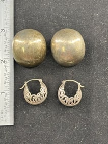 2 Pair Of Sterling Silver Earings
