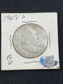 1948 D Franklin Half Dollar Coin