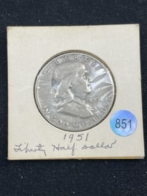 1951 Franklin Half Dollar Coin