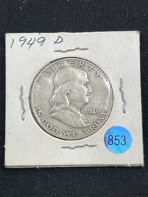 1949 D Franklin Half Dollar Coin