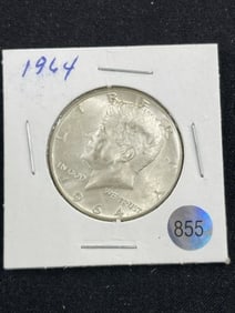 1964 Kennedy Half Dollar Silver Coin