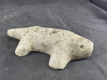Stone Lizard Effigy Indian Artifact Arrowhead
