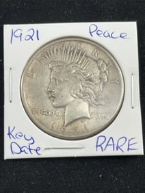 RARE 1921 Peace RARE Peace Silver Dollar Coin KEY DATE