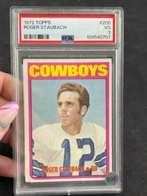 1972 Topps Roger Staubach Football Card
