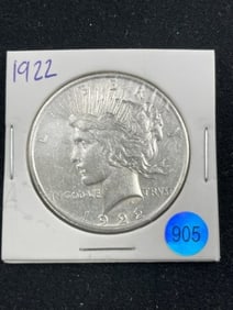 1922 Peace Silver Dollar Coin