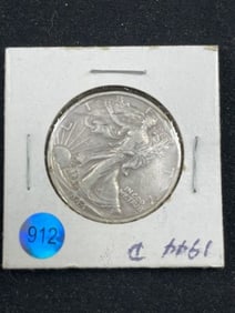 1944 Walking Liberty Half Dollar Silver Coin
