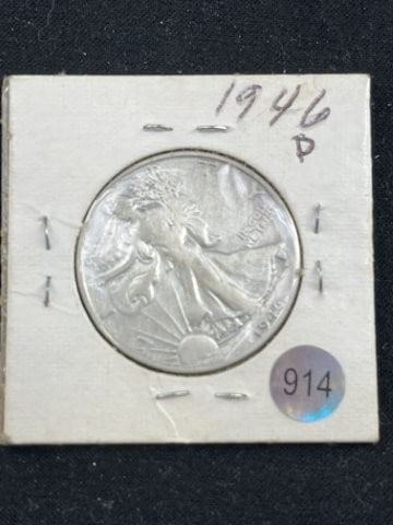 1946 Walking Liberty Half Dollar Silver Coin (1 of 2)