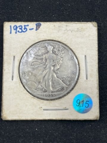 1935 D Walking Liberty Half Dollar Silver Coin (1 of 2)
