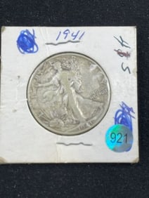1941 Walking Liberty Half Dollar Silver Coin