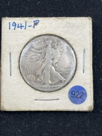1941 Walking Liberty Half Dollar Silver Coin