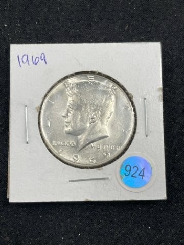 1969 Kennedy Half Dollar Silver Coin (1 of 2)
