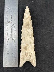 4&3/8 Dalton Indian Artifact Arrowhead