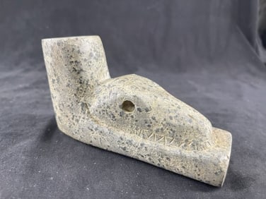 Effigy Stone Pipe Indian Artifact Arrowhead