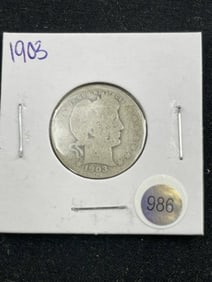 1903 Barber Quarter Dollar Coin