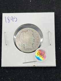 1895 Barber Quarter Dollar Coin