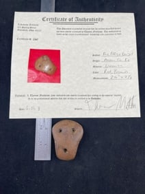 Face Effigy Gorget with Thomas Matthews COA