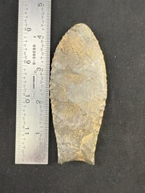 4 & 3/8" Clovis Indian Artifact Arrowhead