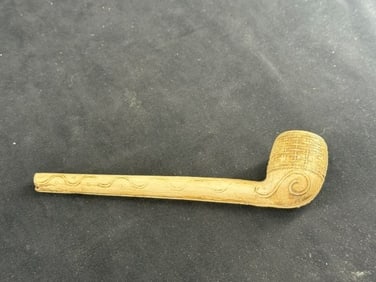 Engraved Trade Pipe Indian Artifact Arrowhead