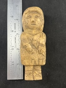 Human Effigy Engraved Stone Indian Artifact Arrowhead